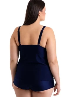 Komplet Tankini Flora P-3K (35) granatowo-niebieski